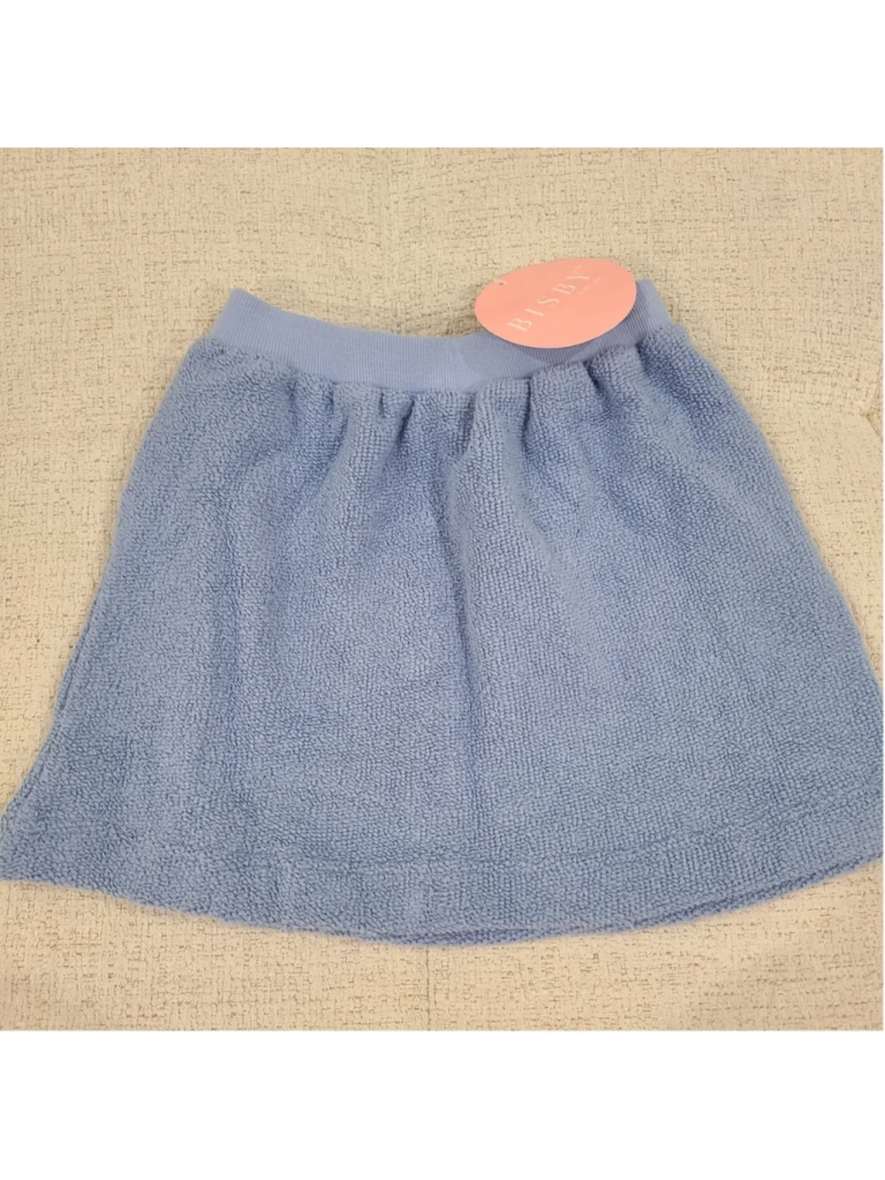NEW Bisby Little English Toddler Girls Light Blue Terry Skirt Pull On Sz 8